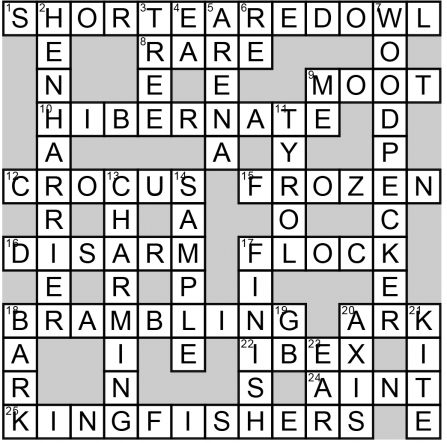 crossword wildlife local answers across